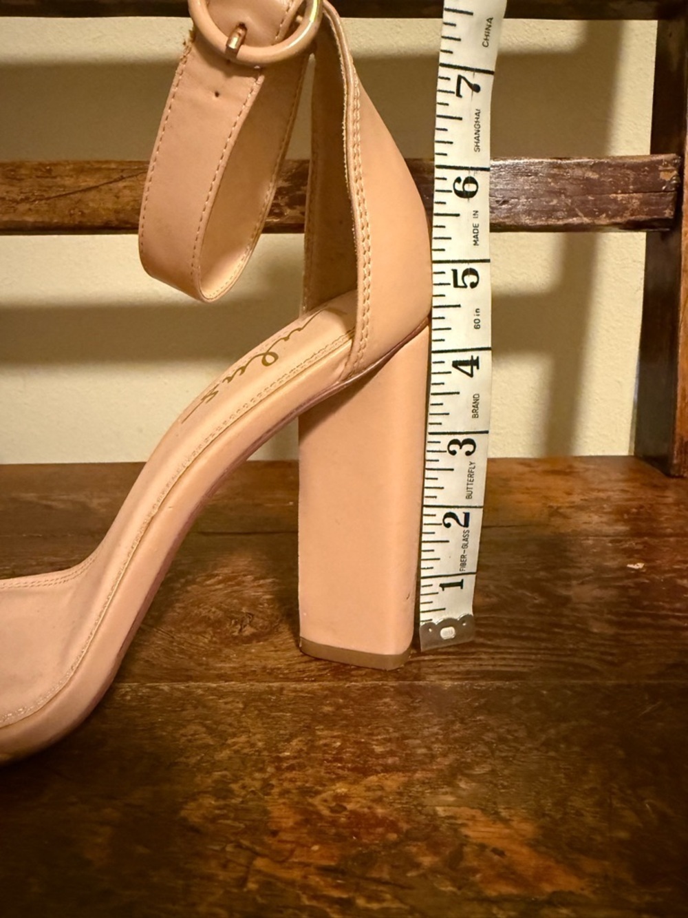 Lulus Kamali Light Nude Ankle Strap Block Heels Sandals - Picture 10 of 11